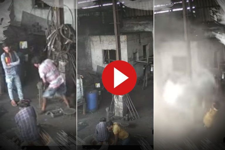 Viral Video: हवा भरने के दौरान जेसीबी के टायर में हुआ भयंकर विस्फोट, मौके पर ही चली गई दो लोगों की जान- देखें वीडियो